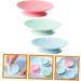 KALLORY Kids Bowl Suction Pad Set - 3pcs | Suction Cup Stickers | Silica Gel | Tricolor - Buy Online on SooperMarket.com
