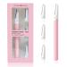 Dermaplaning Tool for Women Face Exfoliation Durable Eyebrow Razors with 4 Replaceable Blades Face Razors for Women Peach Fuzz and Dead Skin Gifts for Christmas Stocking Stuffers for Women Pink