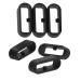 Fastener Ring Compatible for Garmin Vivoactive 3/Venu/Fenix 5S Fenix 6S/Forerunner 645 245/Vivomove,Vivomove HR,Vivomove 3 Bands 6Pack Silicone Connector Security Loop for Galaxy Watch Active 2 6-Black