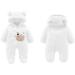Haokaini Newborn Bear Warmer Snowsuit Cotton Fleece Hooded Romper Jumpsuit 6-9 Months White - Buy Online on SooperMarket.com