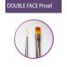 Double Face Brush 2in1 - White Synthetic Gel & Nail Art Brush for Painting & Application - Buy Online on SooperMarket.com