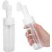 Foam Bottle with Brush Mousse Foaming Bottle Silicone Brush Empty Refillable Facial Cleanser Foaming Bottle Transparent (200ML) - Buy Online on SooperMarket.com