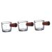 HOMSFOU 3 Pcs Milk Cup Espresso Shot Glass Creamer Mug Clear Cups Milk Creamer Jug Liquid Measuring Cups Turkish Coffee Glass Measuring Cups for Mini Heater Turkey Wood High Borosilicate 8.5X4.5X4.2CMx3pcs As Shownx3pcs