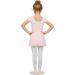 MdnMd Toddler Girls Ballet Leotard with Skirt | Short Sleeve Dance Dress Ballet Pink 4-5T - Buy Online on SooperMarket.com
