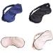 Zeiwohndc Double Sided Imitation Silk Satin Sleep Eye Mask - Women's Solid Color Anti-Aging Skin Care Blindfold with Elastic Band - Buy Online on SooperMarket.com