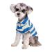 Polo shirt for small dogs two-legged strip shirt puppy costume summer t shirt fashionable clothing for bichon French bull dog dog shirt striped dog shirt breathable blue 2x large
