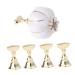 FOMIYES Nail art practice holder nail tips stand holders nail art practice stand Nail Holders Acrylic Base nail tip Display Stand fake Nail Display acrylic nail white Pearlescent makeup 5.4x3.5cm White