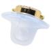 Luxury pacifier for babies BPA-free with small rhinestones golden bling pacifier for newborns for babies between the ages of 6 and 18 months (blue)
