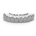 Lower Teeth Hip Hop Style False Tooth 18K Hip Hop Teeth Grills for Men Women  Halloween Festival Hip Hop Tooth Decoration Accessory for Women Men Gift Halloween Part(black)