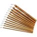 Wonderbooom Rosewood Yarn Bowl and 12 Bamboo Crochet Hooks Set - Handmade Wool Storage and Holder for Knitting - Perfect Mother's Day Gift - Buy Online on SooperMarket.com