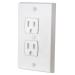 Ziz Home Self-Closing Childproof Outlet Covers | 4 Pack | White | Universal Electric Outlet Cover - Baby Proof Kit - Child Safety Wall Socket Plug - Durable ABS Plastic - Protection | Proofing - Buy Online on SooperMarket.com