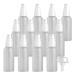 ZEOABSY 12 Pieces 50 ml Transparent Lotion Bottles with White Pump 50ml Empty PET Plastic Lotion Pump Bottle Cosmetic Gel Travel Container for Cosmetic Make up Cleaning + 2 x Funnel Transparent 50ml