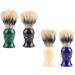 Buy Men's Back Razor Set - 4pcs Ultra-Soft Bristle Shave Brush & Handle - Perfect for Inner Shaving - Silver Spitz Roof Design - Buy Online on SooperMarket.com