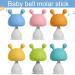 Silicone Mushroom Teether Toy for Babies 0-24 Months - Cyan | Soft Infant Sensory Chew Toy with Ring for Gums Grasping and Sucking - Buy Online on SooperMarket.com