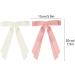 2 Pack Hair Bows for Women Beige Bow Hair Clips French Barrette with Long Silky Satin Hair Ribbons for Women Girls(Beige Pink) - Buy Online on SooperMarket.com