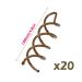 Mini Skater 1.88 Spiral Hair Pin Twist Barrette Spin Pins - Brown Set of 20 - Non-Scratch Round Tips for Women's Bun Hair Style DIY - Buy Online on SooperMarket.com
