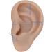 Silicone Ear Model Reusable Practice Experience Artificial Ear Model Easy to Wear for Ear Piercing (Dark Skin Color) - Buy Online on SooperMarket.com