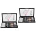 FOYTOKI 2 Sets Eyebrow Powder Set Eyebrow Filler Eyebrow Powder Tool Eyebrow Sissor Kit Brow Pencil Lit Abs