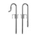 Fzone stainless steel lily pipe inlet and outlet compatible with 12/16mm filter hoses ideal for aquarium plants tanks with acrylic tube attachment. (12mm)