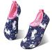 HIITAVE Kids Water Shoes Non-Slip Beach Swim Barefoot Quick Dry Aqua Pool Socks for Boys & Girls Toddler 12-13 Little Kid Purple/Unicorn