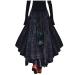 Sanahy Women Ladies Full Ankle Length Plaid Print Retro A Line Maxi Long Skirt Elastic Waist Fringe Irregular Skirts Party Skirt XXL Green