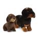 Living Nature Soft Toy Gift Bundle - Plush Dachshund Sausage Dog (20cm) & Puppy (16cm) Dachshund Bundle
