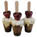Belgian Hot Chocolate Stirrers Spoons Sticks set with Marshmallow & Heart Handmade Individually wrapped (3)