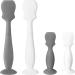 4 Pack Baby Diaper Cream Spatula Applicator Soft Silicone Baby Butt Paste Spatula Mini Rash Cream Brush for Baby Newborn (White Gray)