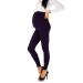 FUTURO FASHION Womens Maternity Leggings Full Ankle Length Cotton Leggings Comfortable Maternity Leggings for Ladies Soft Pregnancy Pants Belly Support Size 8-22 16 Plum