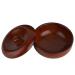 Raguso Sturdy Wooden Bowl 10 10 6 Rubberwood Shaving Soap Cream Bowl Men Foaming Shaving Bowl with Lid