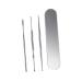 PLAFOPE 3pcs Ear Cuffs Ear Cleaner Tool Ear Wax Cleaner Ear Suit Ear Spoon Set Ear Scoop Stainless Steel Ear Suit Earmuffs 4 Piece Set Stainless Steel Silver Ear Spoon Wax Remover