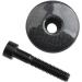 Wanyifa 1 1/8 3K Carbon Fiber Cycling Headset Stem Top Cap - Glossy with Black Finish | Includes M6x35mm Titanium Bolt - Buy Online on SooperMarket.com