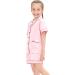 SWOMOG Kids Satin Pyjamas Set - Button-Down Silk Pjs Short Sleeve Lounge Set - 10-11 Years - Pink - Buy Online on SooperMarket.com