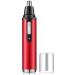 Nose Hair Trimmer USB Rechargeable Electric Ear Nose Hair Trimmer for Men Women Waterproof Ear and Nose Hair Trimmer with Dual Edge Blades Easy to Carry Easy Cleansing Red