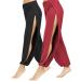 PACBREEZE Women's Maternity Jeans Over The Belly Slim Stretchy High Waist Denim Skinny Pants with Pockets 05: Black/Red L