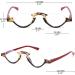 Koosufa Anti Blue Light Reading Glasses for Men & Women | Fashion Semicircular Floral Filter | Anti-Fatigue Visual Aid | Strengths 1.0 to 3.5 - Buy Online on SooperMarket.com