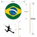 Brazil Football Silhouette Flag Mix Party Food & Cupcakes Picks Decorations Toppers (pack of 14) - Buy Online on SooperMarket.com