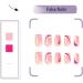 24 PCS French Tips Press on Nails Medium Length Glossy Pink White False Nails - Full Cover Design for Women, Girls, Party & Salon - Buy Online on SooperMarket.com