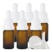 Zeoabsy 6 pieces 10 ml frosted brown las pipette bottle with white originality lock pipette ring empty clear glass bottle glass pipette drip bottle for essential oils aromatherapy 10ml brown