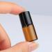 25 Pcs Mini Tiny Essential Oil Glass Roller Bottles - Refillable Aromatherapy Perfume Vials with Metal Rollerball - 2ml Amber Glass Roll On Bottles - Buy Online on SooperMarket.com