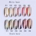 6 Box Rose Gold Chrome Nail Powder Set with Glitter, Metallic Finish for DIY Nail Art - Includes 6 Eyeshadow Sticks - Buy Online on SooperMarket.com