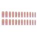 RikView Long Pink French Tip Press-On Nails - Square Acrylic Nails for Women | 24 PCs Set - Buy Online on SooperMarket.com