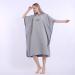 Ultra-Fast Dry Surf Poncho Towel | Unisex Bathing & Beach Change Robe - 90x110cm Gray - Buy Online on SooperMarket.com