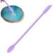 Versatile Silicone Double-End Spatula for Cooking & Cosmetics - Anti-Brewing Stamp Wax Scrap Tool in Violet - Buy Online on SooperMarket.com