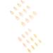 Luvadeyo 24 PCs Press on Nails - Medium Almond Yellow Flower Fake Nails with Glue for Women & Girls - Buy Online on SooperMarket.com