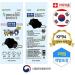 Kids Black KF94 Certified 4-Layer Face Mask (Pack of 10) - Adjustable Strap, Ages 4-10, Made in Korea - Respirators for Children - Buy Online on SooperMarket.com