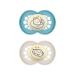 MAM Original Night Schnuller in the 2 Set bright & tooth-friendly baby pacifier from sustainable & organic-renewable materials with pacifier box 6-16 months fox / bear fox / bear 6-16 / silicone / night tooth-friendly