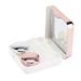 Dioche contact lensetui reflective cover set Contact lens-travel case etui holder storage box portable kits mini-etui (square) (light pink)