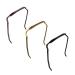 3 Pieces Headbands for Thick Curly Hair Non-slip Invisible Headband Sunglass Design Headwear Accessory Unisex Hair Fixing Tool (Black Brown Rose Gold)