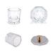 Kalolary 2 Pcs Mini Dappen Dish Set for Nail Acrylic Powder - Glass Crystal Cup with Stainless Steel Lid for Nail Art Manicure - Buy Online on SooperMarket.com